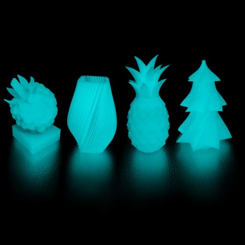 Image of iSANMATE 3D Printer Filament, PLA Filament Glow in The Dark Bluish Green, 1.75mm 3D Printing Filament, Dimensional Accuracy + /- 0.03 mm, 1 kg Spool