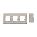 Belden NORDX A0407072 Modular Furniture Feed Face-Plate, 3-Port, Almond