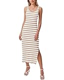 Size: S = US 4-6, M = US 8-10, L = US 12-14, XL = US 16-18, XXL = US 20. This trendy midi knitted sweater dress is made of high-quality fabric. It is soft and comfortable, not too heavy, not see-through, stretchy, and skin-friendly. Features: Striped...