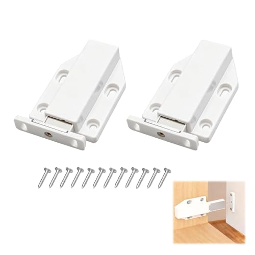 Poussoir Push to Open, Lot de 2 Aimants pour Ouvrir les Portes de Placard, Tiroirs et Armoires, Système de Fermeture Magnétique Durable et Pratique, pour une Utilisation Quotidienne à Domicile