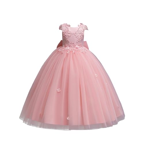 Robe Princesse Fille 4 Ans, De MariéE Princesse Chic, De Mariage pour Fille Ete Robe Princesse DéFilé sans Manches en Tulle Bouffant pour Fillette 4-13 Ans...