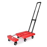 Zone de chargement améliorée : le chariot pliable dispose d'une base étendue et de protections de bords renforcées, conçu pour transporter en toute sécurité des articles larges ou encombrants sans glisser pendant le transport. Idéal pour les activités de plein air, le jardinage ou le shopping, ce chariot polyvalent assure stabilité et commodité pour tous vos besoins de transport.