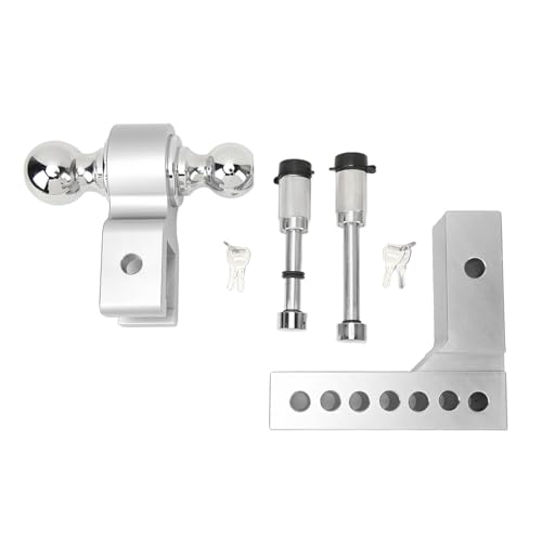 Adjustable Trailer Hitch 6�C���`�h���b�v���C�Y 12500LBS�ω׏d �X�e�����X�� 2�C���`���V�[�o�[�Ή� �g���[���[�q�b�`�L�b�g (�d�C�߂���Si)