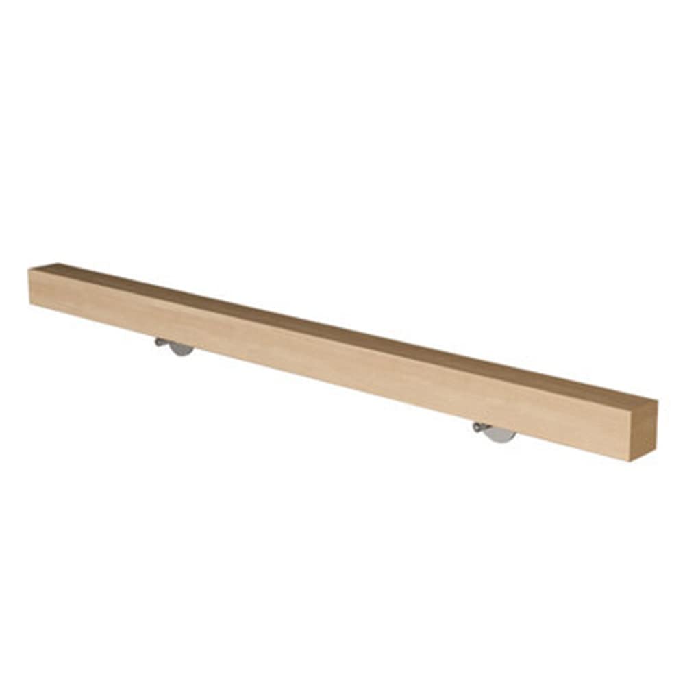 Indoor Stair Handrail Elderly Anti-Skid Staircase Banister with Metal Bracket Fitting, Corridor Wall Grab Rails for Indoor Outdoor, Loft Safety Stairway Support Rods(0.6m(2ft))