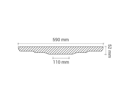 Rosone da soffitto in poliuretano, diametro 59 cm