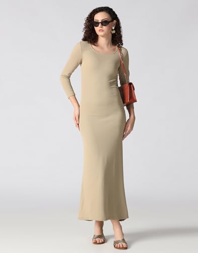 Image of Selvia Lycra Bodycon Dress for Women, One Piece Western Dress for Women