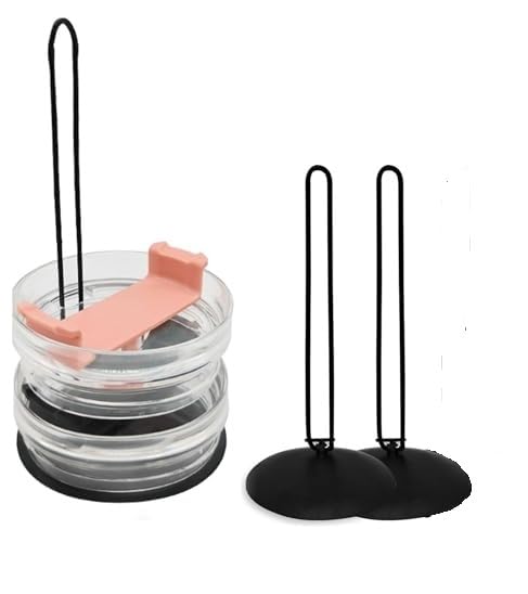 CLARYBERE, Tumbler Lid Organizer?Lid Organizer with Collapsible Design?Can Accommodate Up to 10 Cup Lid?Saves Kitchen Cabinet and Countertop Space ?Suitable for Cup Lid Mouth Than 1.5cm? (2 pieces)
