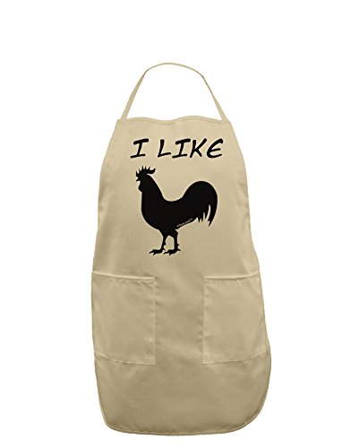 TOOLOUD I Like Rooster Silhouette - Funny Adult Apron - Stone - One-Size