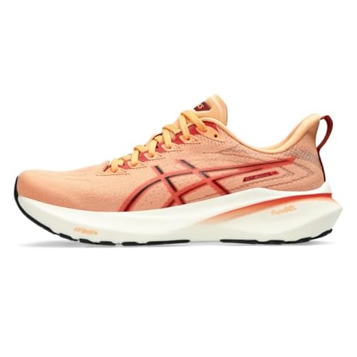 ASICS Tênis de corrida masculino GT-2000 13, Laranja desbotado/vermelho deserto, 41