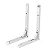 Aexit 2 Pcs Hooks Stainless Steel 90 Degree 20cm x 15cm Wall Mounting Support Shelf Screw-in Hooks Angle Bracket