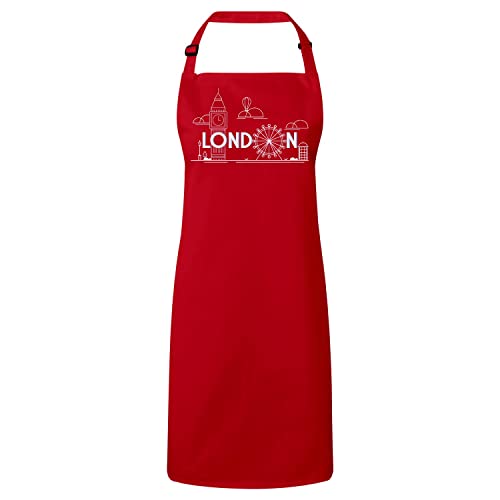 Tablier de cuisine rouge Londres haut de gamme pour des moments de partage en famille