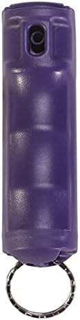 VEXOR Police Strength Pepper Spray, Self-Defense Keychain for Women and Men, Hard Plastic Case and Key Ring for Convenient Protection (Purple) - by ZARC International