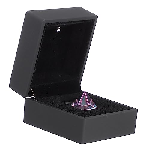 OKUMEYR Optical Glass Prism Pyramid s Crystal Decorative Prism for Desk Home Decor Party Storage Box