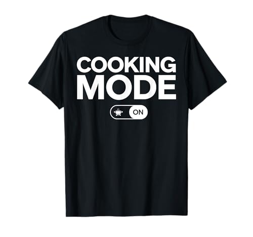 Cocinar Modo Divertido Gráfico Chef Cocinero Hombres Mujeres Papá Camiseta