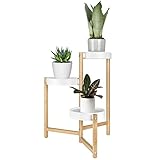 GARDENWILL Tall Plant Stand for Indoor Plants, 3 Tier Bamboo Indoor Corner Plant Stand Shelf for Hom