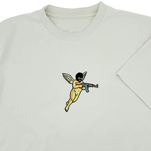 Finally Home Bad Angel Patch zum Aufbügeln | Engel mit Waffe und Flügeln Patches, Bügelflicken, Flicken, Aufnäher geeignet für Lederjacken