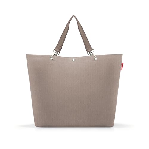 reisenthel shopper XL herringbone mokka – Geräumige Shopping Bag und edle Handtasche in einem – Aus wasserabweisendem Material