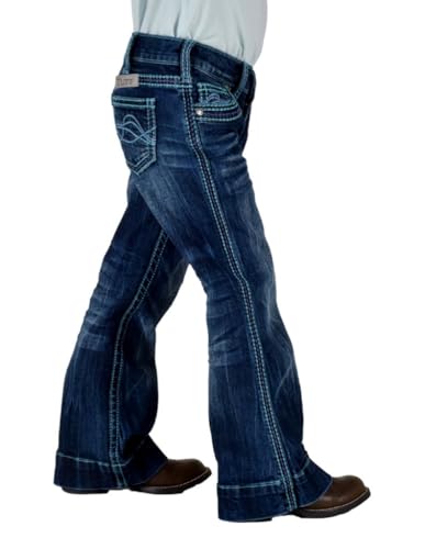 Cowgirl Tuff Girls' Turquoise Hurricane Trouser2