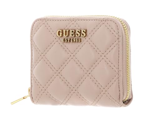 GUESS Damen Giully Small Zip Around Wallet, Beige, Einheitsgröße