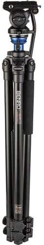 Miniatura 3 de Benro Trípode de aluminio de un solo tubo A2573F con cabezal de video fluido S4Pro