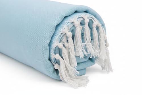 Image of Soft Dull Cotton Bhagalpuri Chadar for Summer | Lightweight and Breathable Chadar for Sleeping | Odhne Wali Chadar for All Season Use Blanket (Blue)