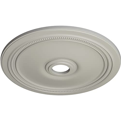 Image of Ekena Millwork CM24DIPCF Diane Ceiling Medallion, 24 inchOD x 3 5 /8 inchID x 1 1 /4 inchP (Fits Canopies up to 6 1 /4 inch), Hand-Painted Pot of Cream