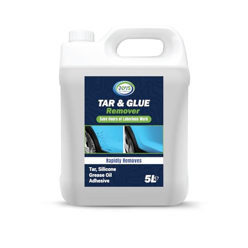 JOVS Tar and Glue Remover 5 Litre For Cars | Solvent Based Full Strength Dissolves | Removes Tar, Grease, Stickers, Oil And Many More.