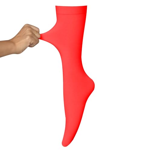 Image of Bestjybt 3 Pairs Women's Opaque Nylon Knee High Stockings Trouser Socks