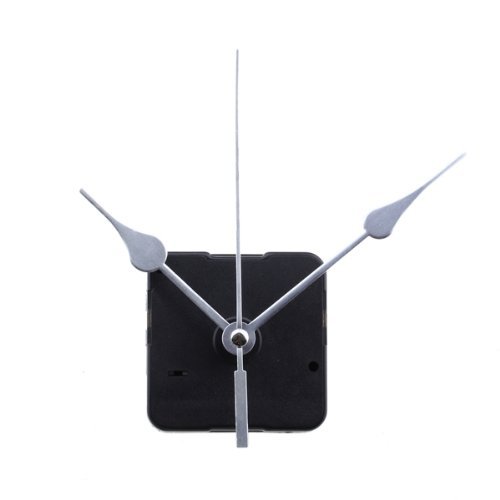 SODIAL(R)Clock Movement Mechanism with Silver Hour Minute Second Hand DIY Tools Kit
