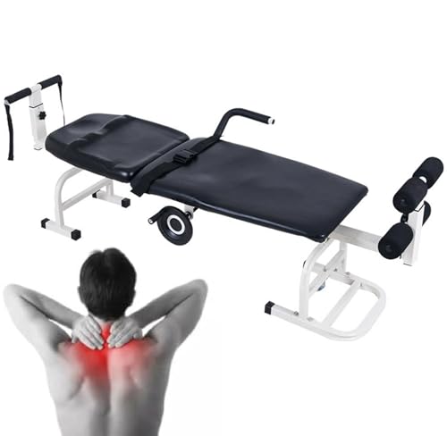 Wasd3Pods Cama De Tracción De Vértebras Cervicales, Banco De Espalda, Cama De Cintura, Body Stretch Spine, Cama De Masaje De Vértebras Cervicales Y Lumbares,Banco De Estiramiento De Espalda