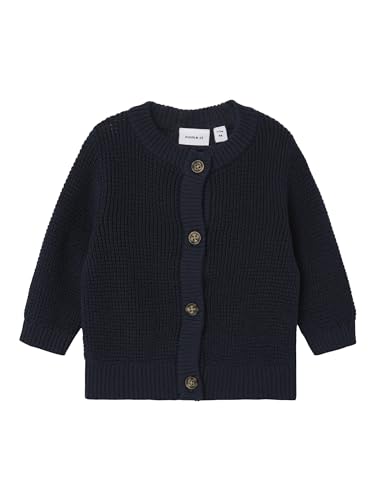 NAME IT Unisex Baby Nbnbubba Ls Knit Card Noos Strickjacke, Dark...