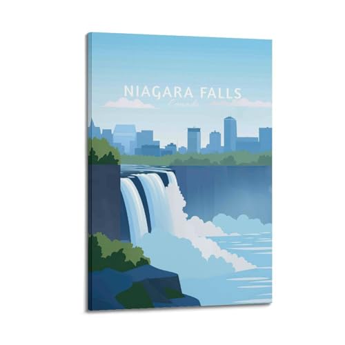 Poster cascades du Niagara d'art - Toile esthétique horizon Canada de qualité supérieure