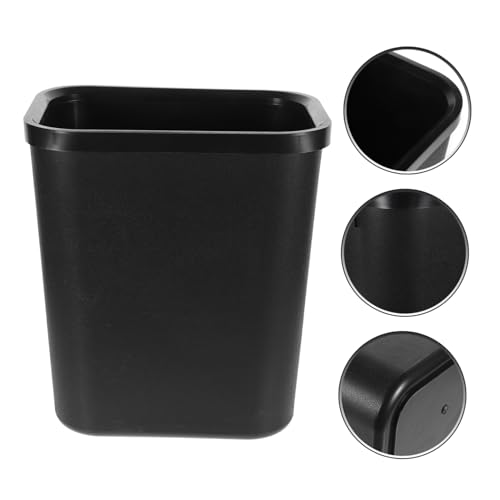Caneca de basura rectangular compacta negra 15 L miniatura 4
