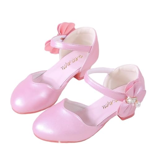Girls Low Heel Dress Shoes Wedding Party Princess Mary Jane Pumps Flower Girl Sandals for Toddler/Little Kids