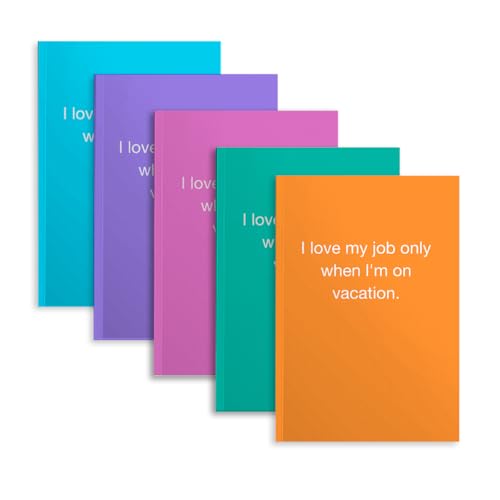 Image of 5 PCS Notebook Journal, Notebooks for Work, Note Taking Writing Funny Office Accessories Gag Gifts for Friend Boss Coworker Manager Mentor Boss Day Christmas Retirement 5.7 x 8.3 Inches 41 Sheets