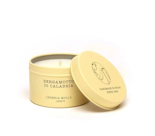 Garden Center Shop | Cerería Mollá 1899 | Vela perfumada Bergamotto di Calabria 90 g | Formato de viaje | Cera de soja natural | Hecha a mano en España