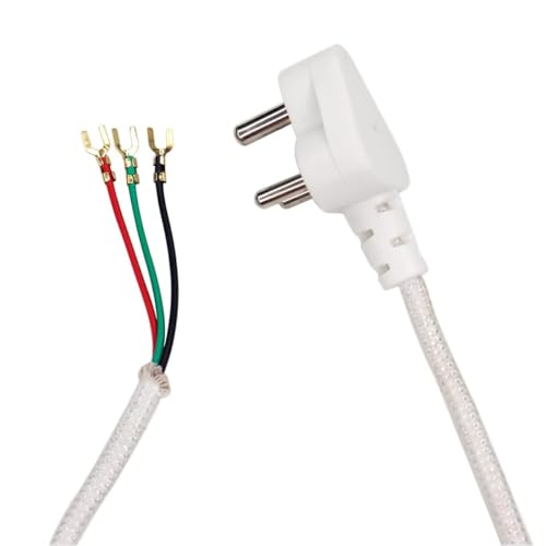 Image of Cotton Protected Copper Wire Cord with 3 pin Plug for Electric Iron 2.5 Meter (Pack of 1) ECV4