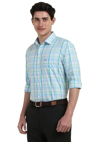 Image of Allen Solly Men's Cotton Checkered Slim Fit Shirt