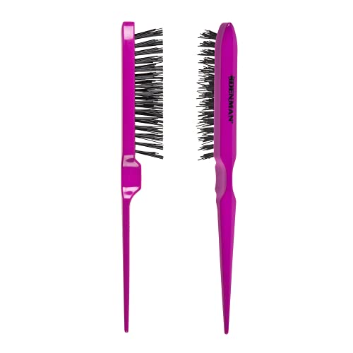 Denman (Purple) Backcomber for Teasing, Smoothing & Up Do - Three Rows of Stiff Bristle - Use on Wigs and Hair Extensions, D91