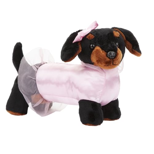 VFM - Sausage Dog Ballerina Soft Toy Fun Doggy Plush Cuddly Soft Fluffy Stuffed Toy Plush Toy Cute Stuffed Plushie, Gifts for Birthday, Valentine's Day Christmas - 30cm Pink