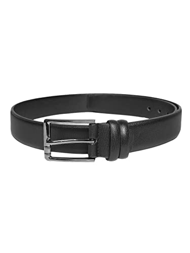 ZEVORA Dual color finest grain heavy buckle Men Belt leather formal(Black color)-2a4