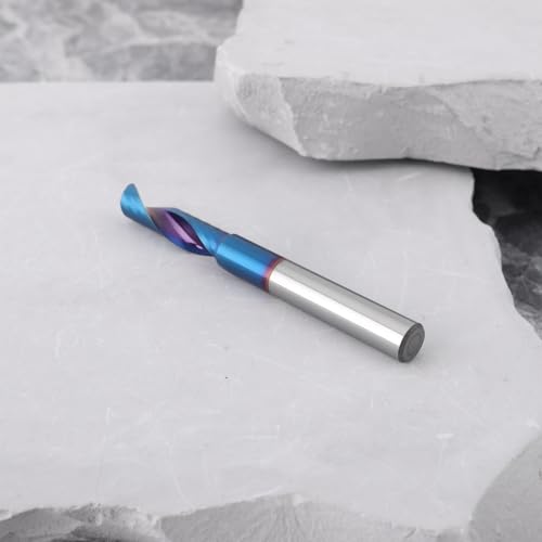 Image of 1 /4 inch Single Flute End Mill Flute Carbide End Mills for Aluminum Copper Steel Plywood MDF 63.5x25.4x6.35mm