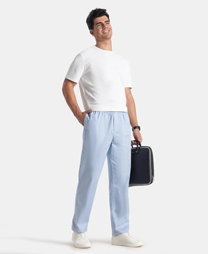 Image of Jockey RM09 Men Super Combed Cotton Relaxed Fit Pyjama with Side Pockets