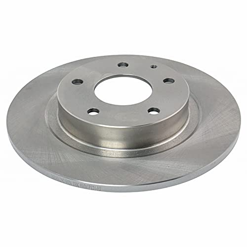 Image of TRQ Rear Brake Pad and Rotor Set Ceramic Solid Rotors