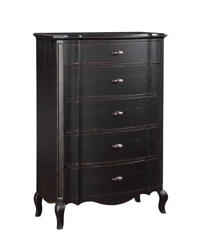 Acme Chelmsford 5-Drawer Chest in Antique Black