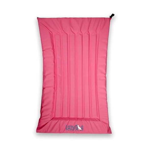 Lazy Dog Loungers Dog Pool Float, Raft for Dogs and Pets - Semi-Submersible to Keep Your Dog Cool - Lake, Pool, River and Boat (Large, Pink)