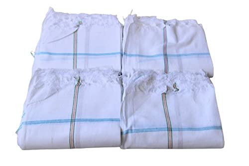 ash traders Handloom Men's Whie Cotton Handkerchiefs (Pack of 15, Plane White solid feel soft cotton)-picture-15