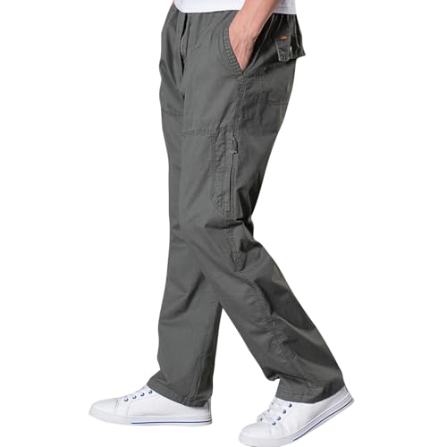 Men's Pants Cargo Relaxed Fit Stretch Pants Slim Fit with Multi Pockets Solid Fall Casual Trousers Workout Clothe 2025