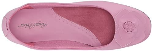 AmeriMark Classic Women Slip-On Rose Ballet Flat – Ladies Comfortable No-Skid Arch Support Dress Shoe with Floral Accents4