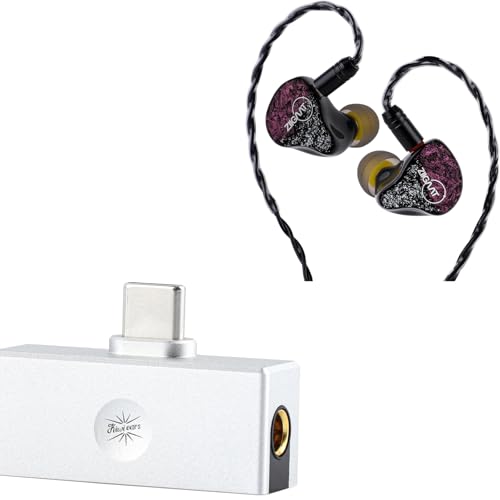 Image of Linsoul ZiiGaat Odyssey in-Ear Monitor, 1DD+3BA Hybrid IEM Earphone, Wired Gaming Earbuds, Kiwi Ears Allegro Mini Portable IEM DAC, in Ear Monitor Amplifier